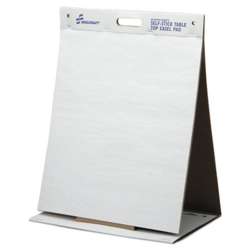 Picture of 7530015772170 SKILCRAFT Self-Stick Tabletop Easel Pad, Unruled, 20 x 23, White, 20 Sheets