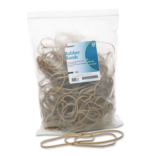 Picture of 7510015783512 Skilcraft Rubber Bands, Size 117b, 0.06" Gauge, Beige, 1 Lb Box, 250/pack