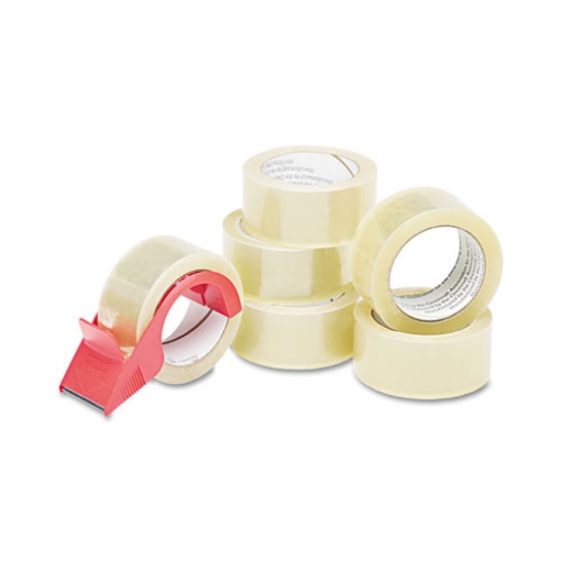 Picture of 7510015796873 Skilcraft Commercial Package Sealing Tape With Handheld Dispenser, 3" Core, 2" X 55 Yds, Clear, 6/pack