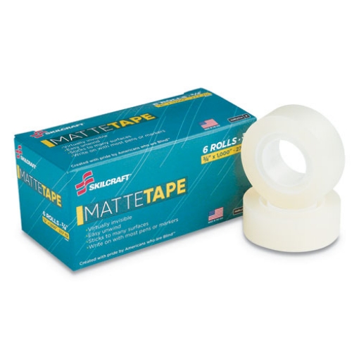 Picture of 7510015806226 Skilcraft Office Tape Matte Finish, 1" Core, 0.75" X 83.33 Ft, Clear, 6/pack