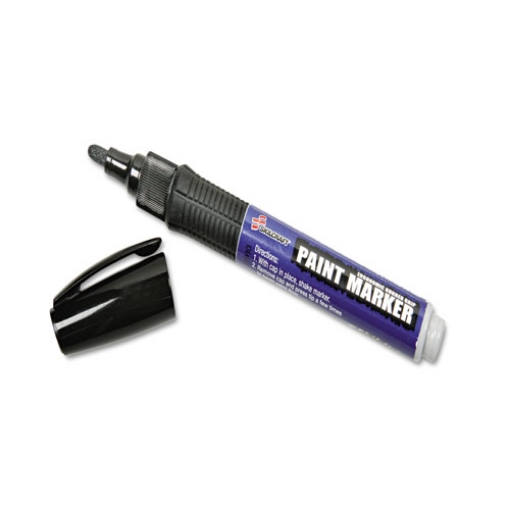 Picture of 7520015889099 Skilcraft Paint Marker, Ergonomic Rubber Grip, Medium Bullet Tip, Black, 6/pack