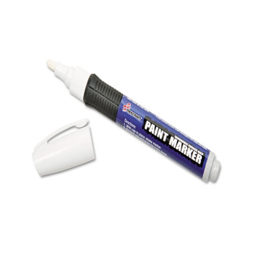 Picture of 7520015889102 Skilcraft Paint Marker, Ergonomic Rubber Grip, Medium Bullet Tip, White, 6/pack