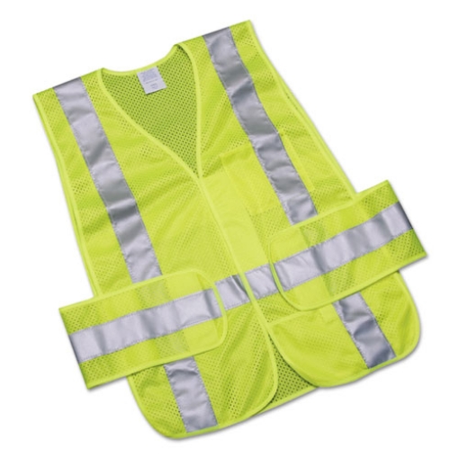 Picture of 8415015984875, SKILCRAFT, Safety Vest-Class 2 ANSI 107 2010 Compliant, One Size Fits All, Lime/Silver