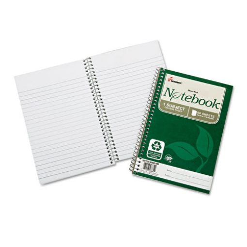 Picture of 7530016002017 SKILCRAFT Recycled Notebook, 1-Subject, Medium/College Rule, Green Cover, (80) 9.5 x 6 Sheets, 3/Pack