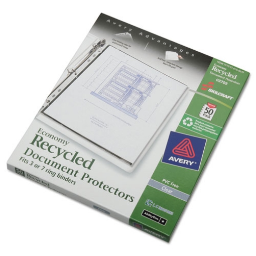 Picture of 7510016169670 SKILCRAFT Document Protector, 8.5 x 11, 7-Hole Punch