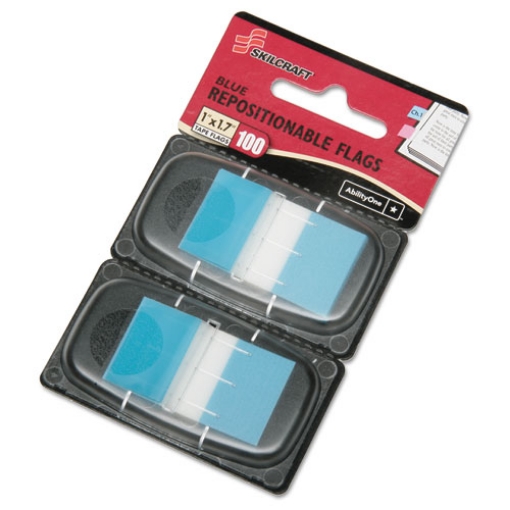 Picture of 7510016211307 SKILCRAFT Page Flags, 1 x 1.75, Bright Blue, 50 Flags/Dispenser, 2 Dispensers/Pack