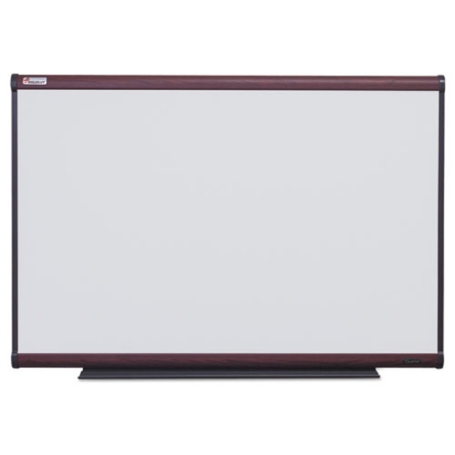 Picture of 7110016222118 SKILCRAFT Quartet Total Erase White Board, 48 x 36, White Surface, Brown Mahogany Frame