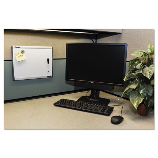 Picture of 7110016222132 SKILCRAFT Quartet Cubicle Magnetic Dry Erase Board, 14 x 11, White Surface, Silver Aluminum Frame