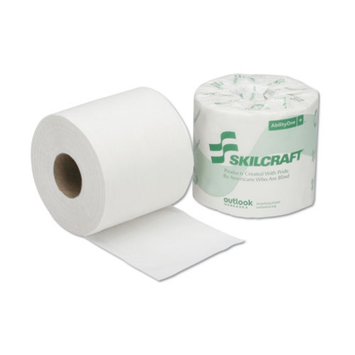 Picture of 8540016308729, SKILCRAFT Toilet Tissue, Septic Safe, 2-Ply, White, 500/Roll, 96 Roll/Box