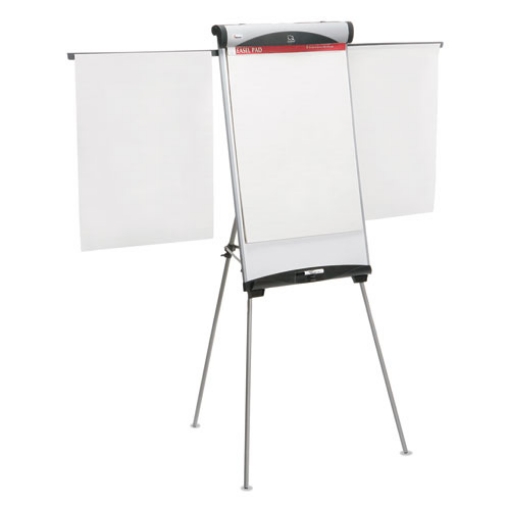 Picture of 7520016421221 SKILCRAFT Quartet Euro Magnetic Presentation Easel, 26 x 34, White Surface, Black Aluminum Frame