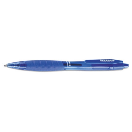 Picture of 7520016451147 Skilcraft Vista Ballpoint Pen, Retractable, Bold 1.4 Mm, Blue Ink, Translucent Blue Barrel, Dozen