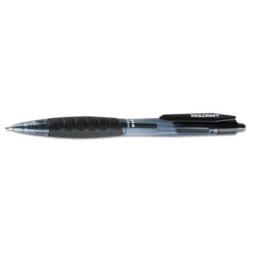 Picture of 7520016451148 Skilcraft Vista Ballpoint Pen, Retractable, Bold 1.4 Mm, Black Ink, Smoke Barrel, Dozen