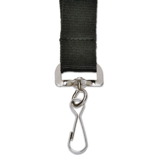 Picture of 8455016452729 SKILCRAFT Nylon Strap Lanyard, Metal J-Hook Fastener, 36" Long, Black, Dozen