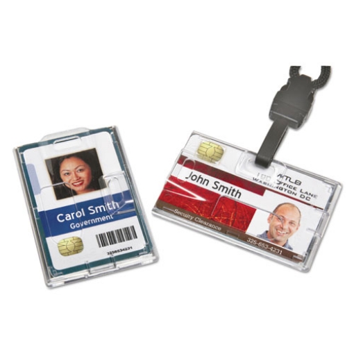 Picture of 8455016452732 Skilcraft Dual-Sided Name Badge Holder, Clear, 250/box