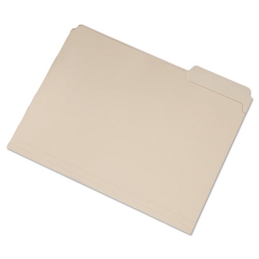 Picture of 7530016458091 SKILCRAFT Single Tab File Folders, 1/3-Cut Tabs: Right Position, Letter Size, 0.75" Expansion, Manila, 100/Box