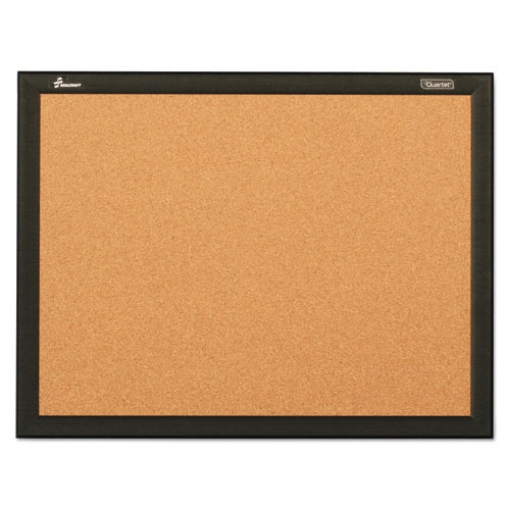 Picture of 7195016511284 SKILCRAFT Quartet Cork Board, 36 x 24, Natural Tan Surface, Black Aluminum Frame