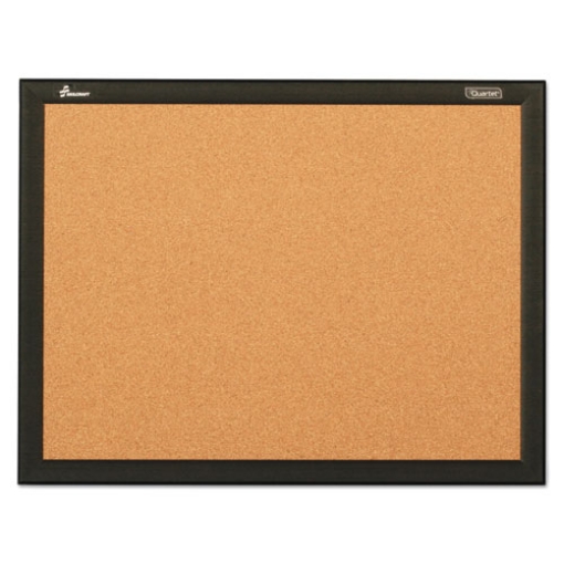 Picture of 7195016511285 SKILCRAFT Quartet Cork Board, 48 x 36, Natural Tan Surface, Black Aluminum Frame