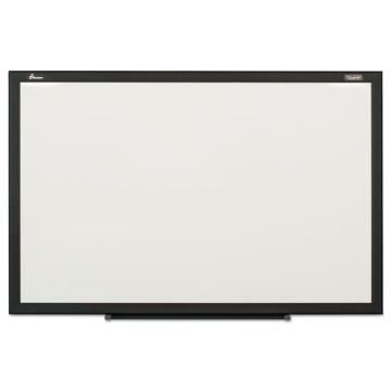 Picture of 7110016511291 skilcraft quartet magnetic steel dry erase board, 48 x 36, white surface, black aluminum frame