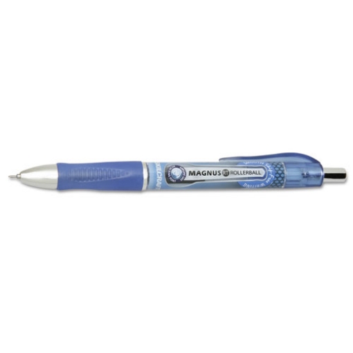 Picture of 7520016539300 Skilcraft Needle Point Roller Ball Pen, Retractable, Fine 0.5 Mm, Blue Ink, Blue/white/black Barrel, Dozen