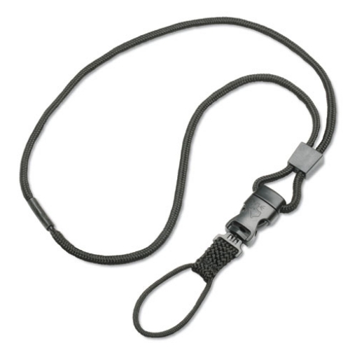 Picture of 8455016660465 Skilcraft Breakaway Lanyard, Plastic Loop Fastener, 36" Long, Black, Dozen