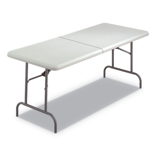 Picture of 7110016716415, SKILCRAFT Blow Molded Folding Tables, Rectangular, 72w x 30d x 29h, Platinum