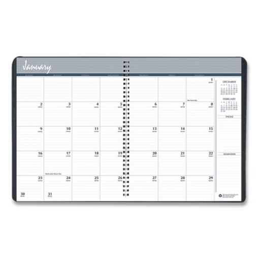 Picture of 7510016828094 SKILCRAFT Monthly Appointment Planner, 8.75 x 6.88, Black Cover, 14-Month (Dec to Jan): 2023 to 2025