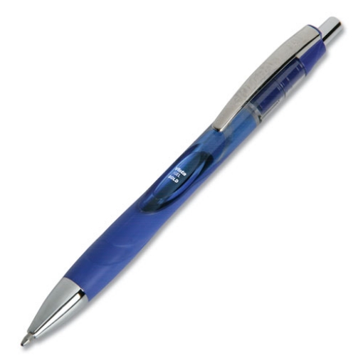 Picture of 7520016849425 SKILCRAFT VISTA Gel Pen, Retractable, Bold 1 mm, Blue Ink, Translucent Blue/Blue/Silver Barrel, Dozen