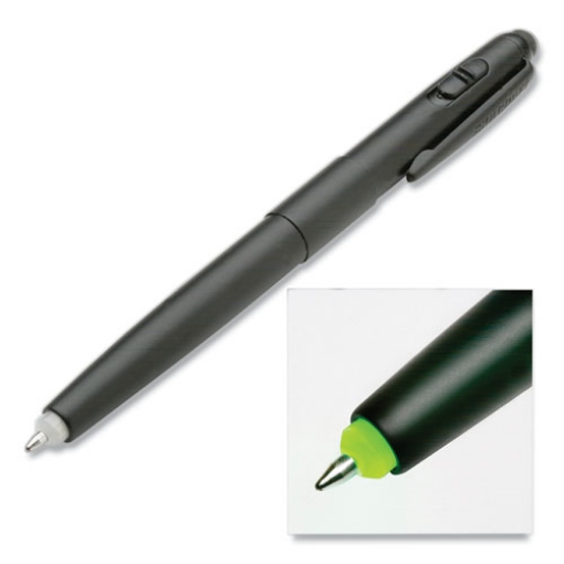 Picture of 7520016910488 Skilcraft Luminator Ballpoint Pen/flashlight, Green Led, Retractable, Medium 1 Mm, Black Ink, Black Barrel