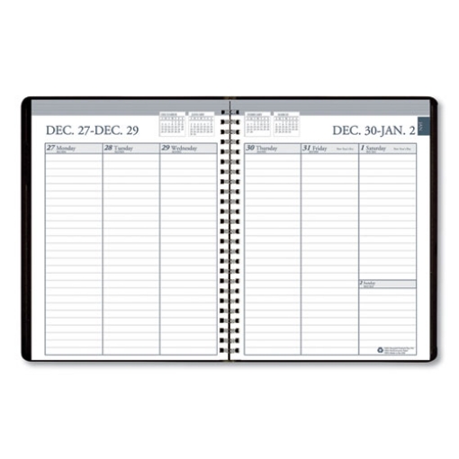 Picture of 7530016935580 SKILCRAFT Weekly Appointment Planner, Wirebound, 8.75 x 6.88, Black Cover, 12-Month (Jan-Dec): 2024