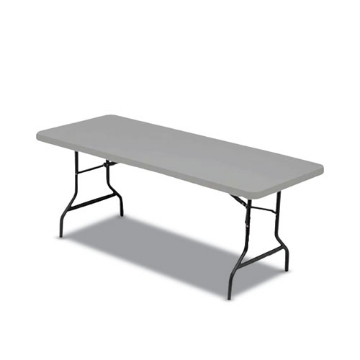 Picture of 7105016976846 SKILCRAFT Blow Molded Folding Tables, Rectangular, 72w x 30d x 29h, Gray