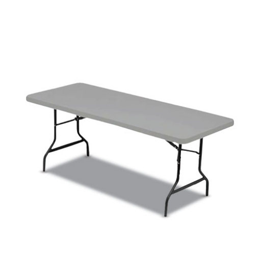 Picture of 7105016976846 SKILCRAFT Blow Molded Folding Tables, Rectangular, 72w x 30d x 29h, Gray