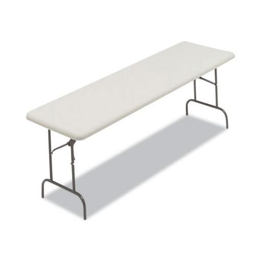 Picture of 7105016976847 skilcraft blow molded folding tables, rectangular, 96w x 30d x 29h, gray