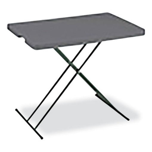 Picture of 7110017026954 skilcraft personal adjustable height folding table, 20w x 30d x 25h to 28h, charcoal gray