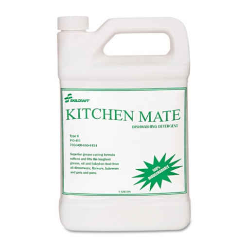 Picture of 7930008804454, Skilcraft, Kitchen Mate Dishwashing Detergent, 1 Gal Bottle, 6/box