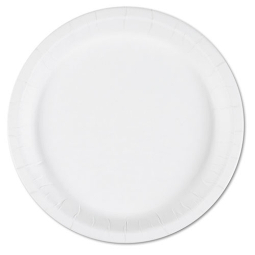 Picture of 7350008993056, Skilcraft, Paper Plates, 9" Dia, 0.75" Deep, White, 1,000/box