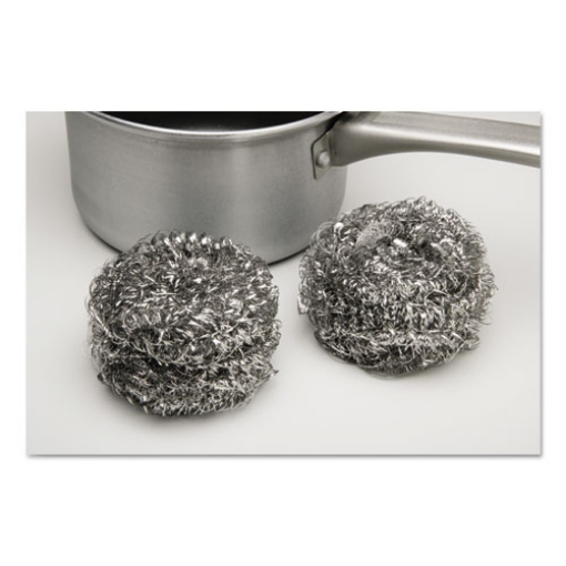 Picture of 7920009265176, Skilcraft, Stainless Steel Scrubber, 4" Dia X 1.75, 12/carton