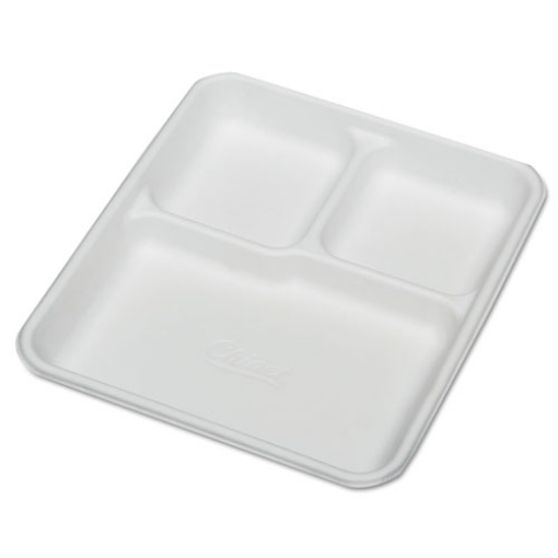 Picture of 7350009269233, Skilcraft, Rectangular Compartment Plates, 10 X 0.88 X 8, White, 500/box