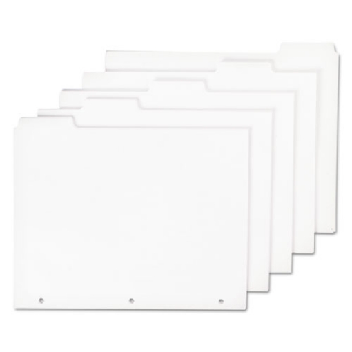 Picture of 7530009594441 Skilcraft Tabbed Index Sheet Sets, 5-Tab, 11 X 8.5, White, 20 Sets
