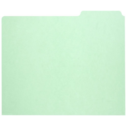 Picture of 7530009886515 Skilcraft File Guide Card, 3-Tab, 11.75 X 10, Light Green, 1 Set