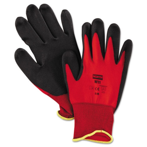 Picture of Northflex Red Foamed Pvc Palm Coated Gloves, Medium, Dozen