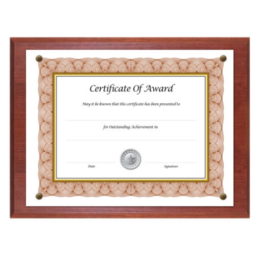 Picture of Award-A-Plaque Document Holder, Acrylic/Plastic, 10.5 x 13, Mahogany