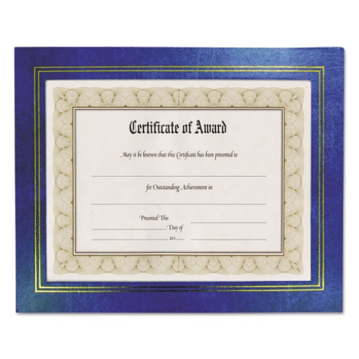 Picture of Leatherette Document Frame, 8.5 x 11, Blue, Pack of Two