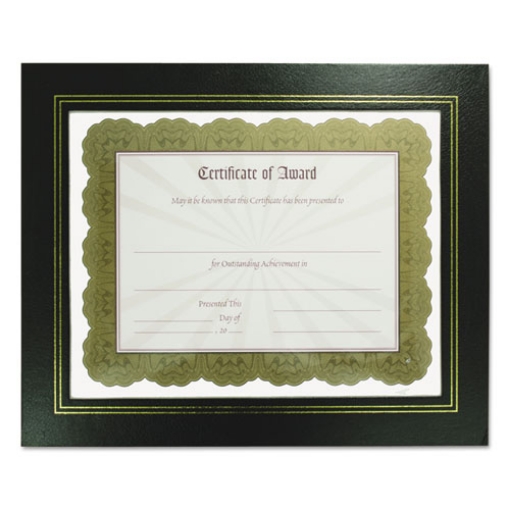 Picture of Leatherette Document Frame, 8.5 x 11, Black, Pack of Two