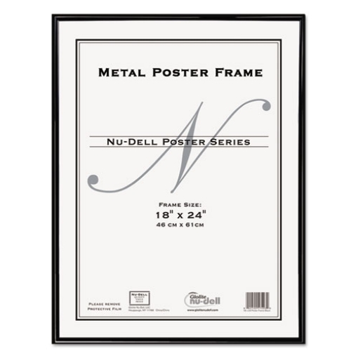 Picture of Metal Poster Frame, Plastic Face, 18 X 24, Black