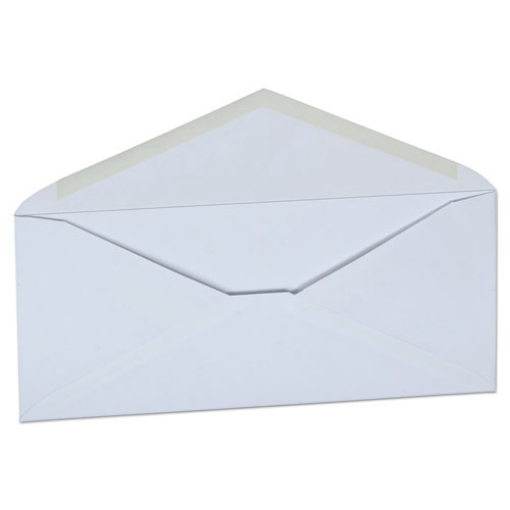 Picture of White Envelope, #10, Commercial Flap, Gummed Closure, 4.13 X 9.5, White, 500/box