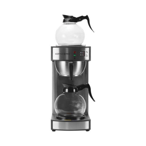 Picture of Two-Burner Institutional Coffeemaker, 10/12 Cup, 8.75 x 14.75 x 15.25, Stainless Steel