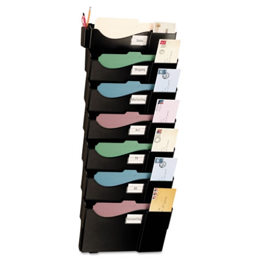 Picture of Grande Central Filing System, 7 Sections, Legal/Letter Size, 16.63" x 4.75" x 38.25", Black, 7/Pack