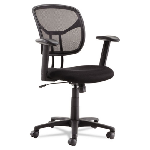 Picture of Swivel/tilt Mesh Task Chair With Adjustable Arms, Supports Up To 250 Lb, 17.72" To 22.24" Seat Height, Black