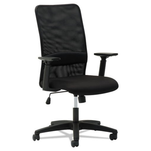 Picture of Mesh High-Back Chair, Supports Up To 225 Lb, 16" To 20.5" Seat Height, Black