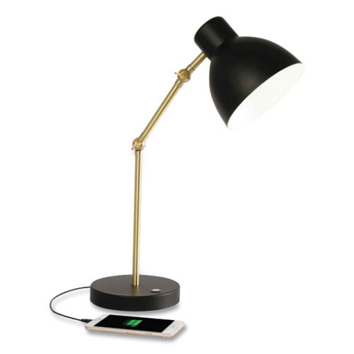 Picture of Wellness Series Adapt LED Desk Lamp, 7" to 22" High, Black, Ships in 1-3 Business Days